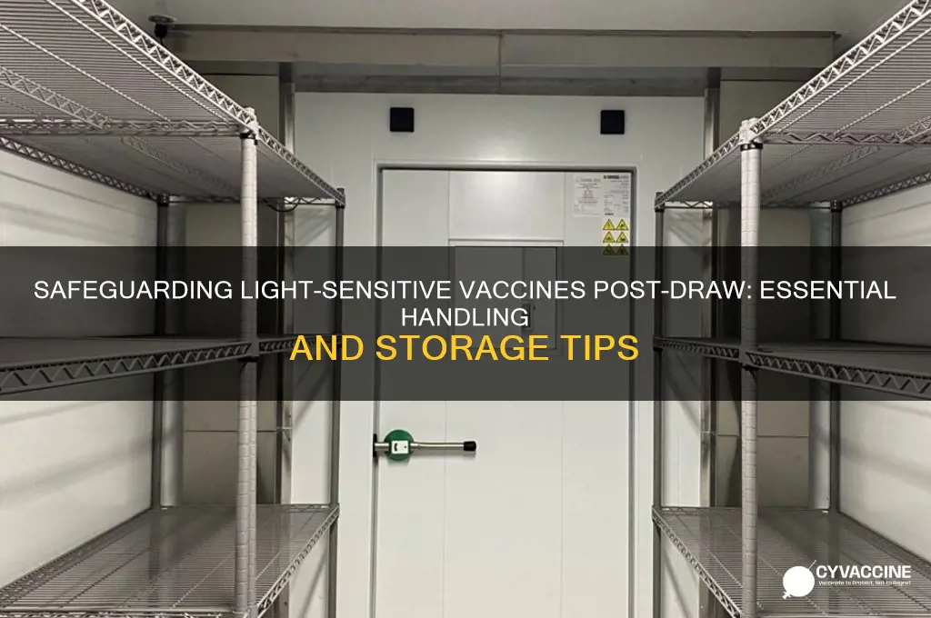 how to protect light sensitive vaccines after drawn