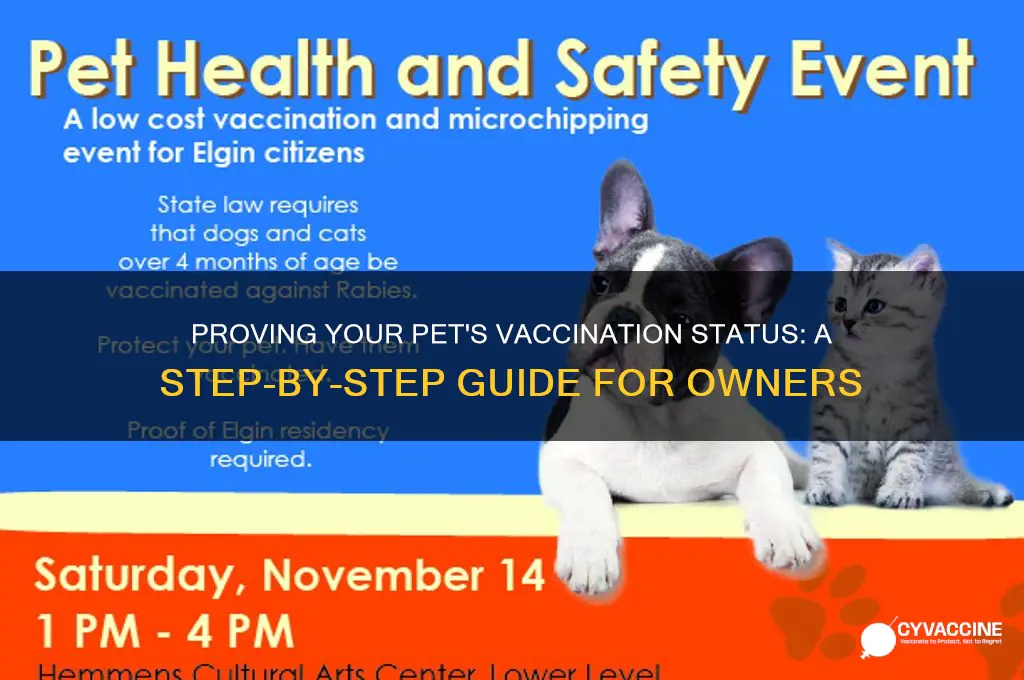 how to prove pet is vaccinated