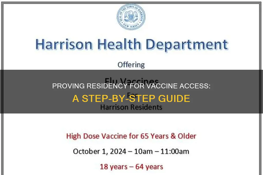 how to prove residency for vaccine