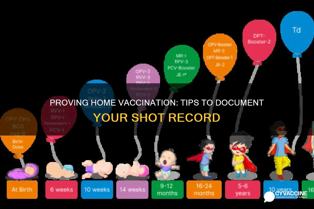 how to prove shot record when you vaccinate at home