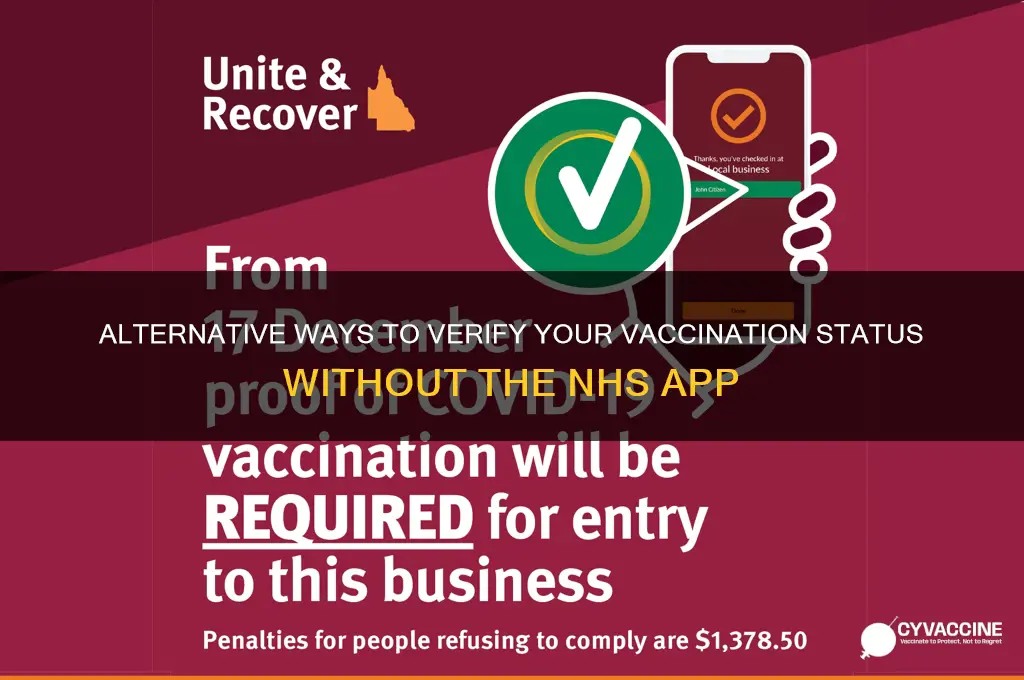 how to prove vaccination status without nhs app