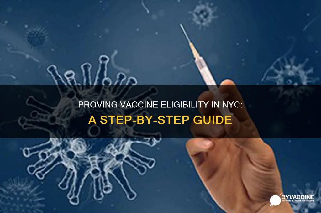 how to prove vaccine eligibility nyc