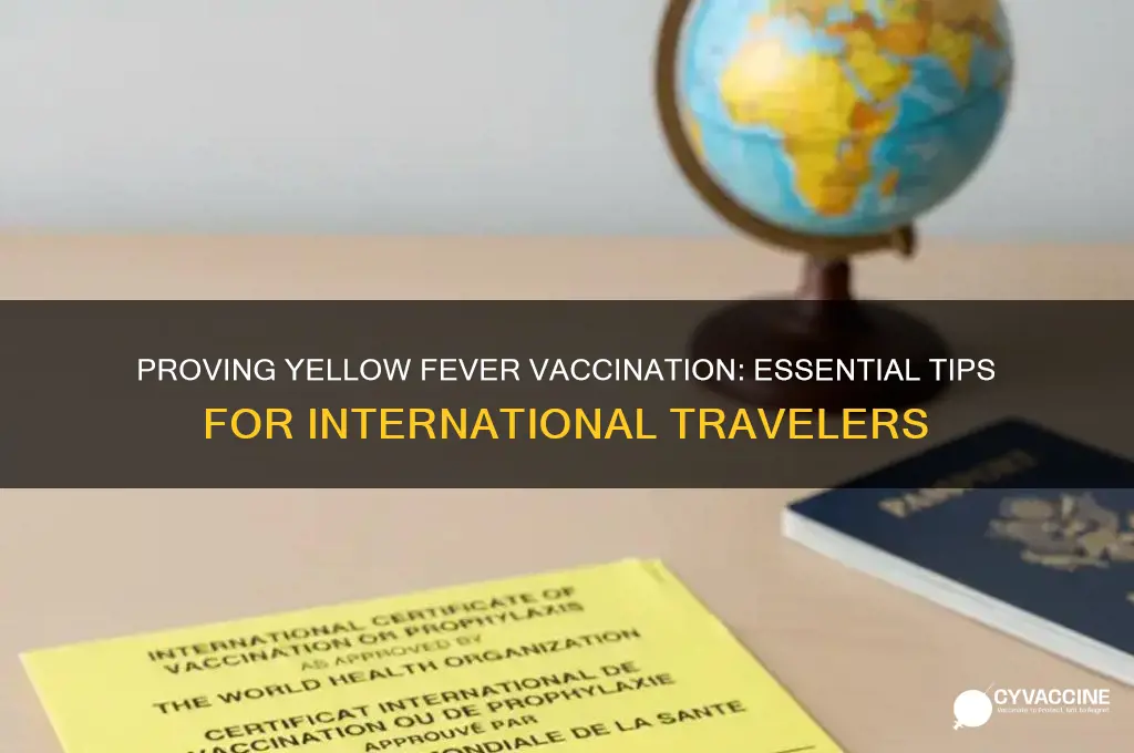 how to prove yellow fever vaccination