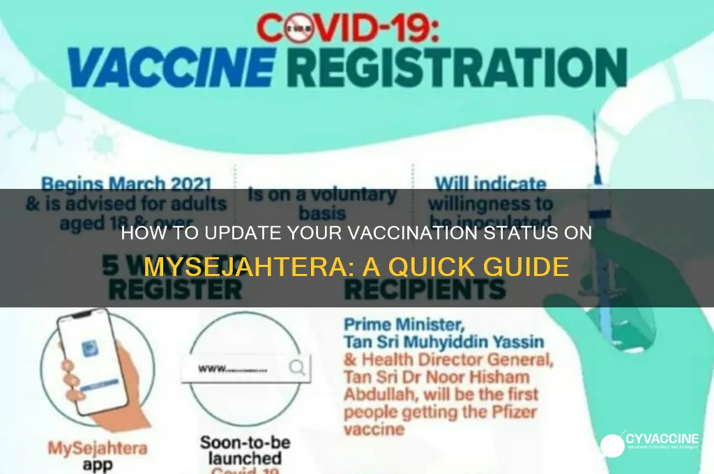 how to put in vaccination status on mysehja