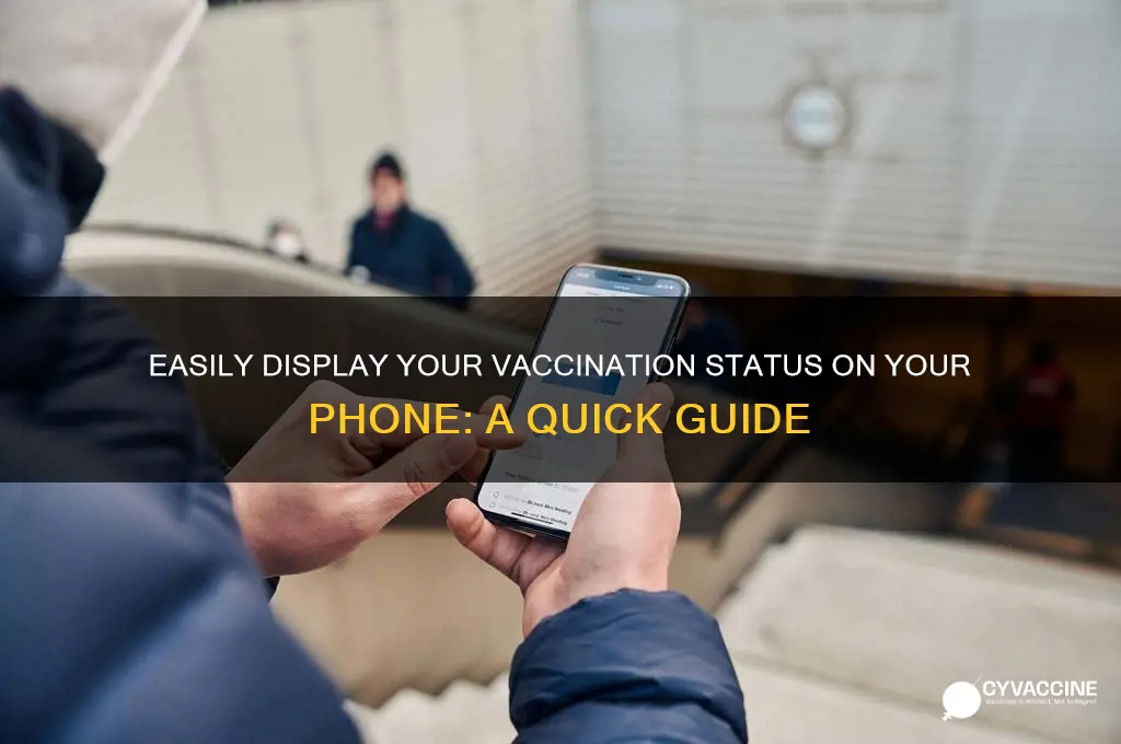 how to put my vaccination status on my phone