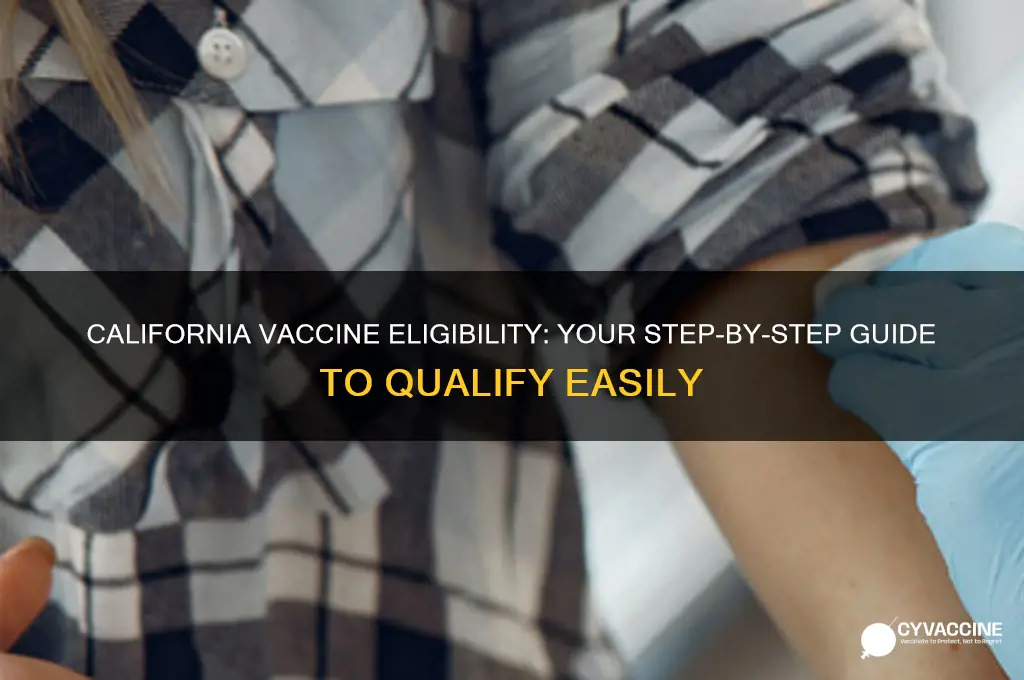 how to qualify for vaccine california