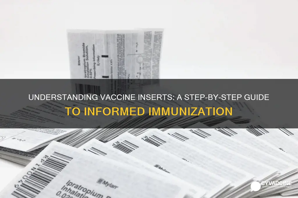 how to read a vaccine insert