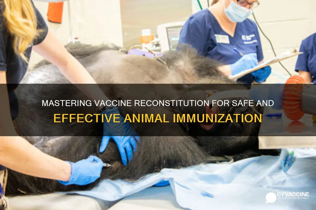 how to reconstitute vaccine in animals