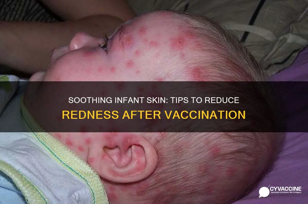 how to reduce redness after vaccination in infants