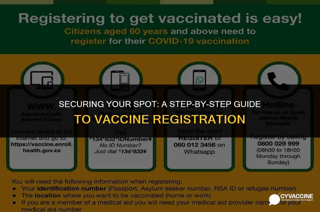 how to register for 100 vaccine