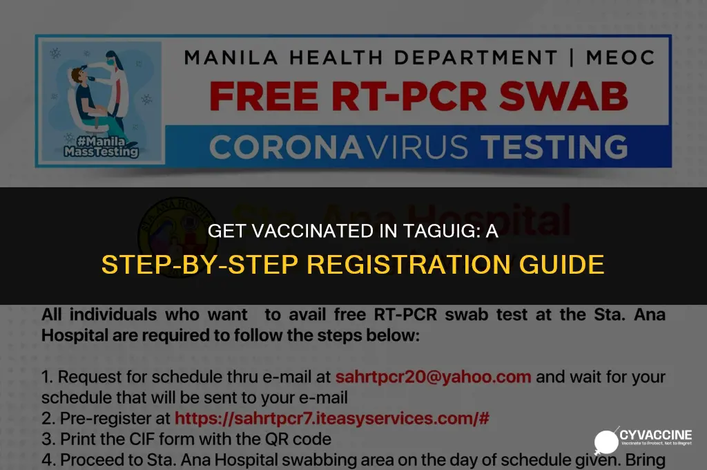 how to register for taguig vaccine
