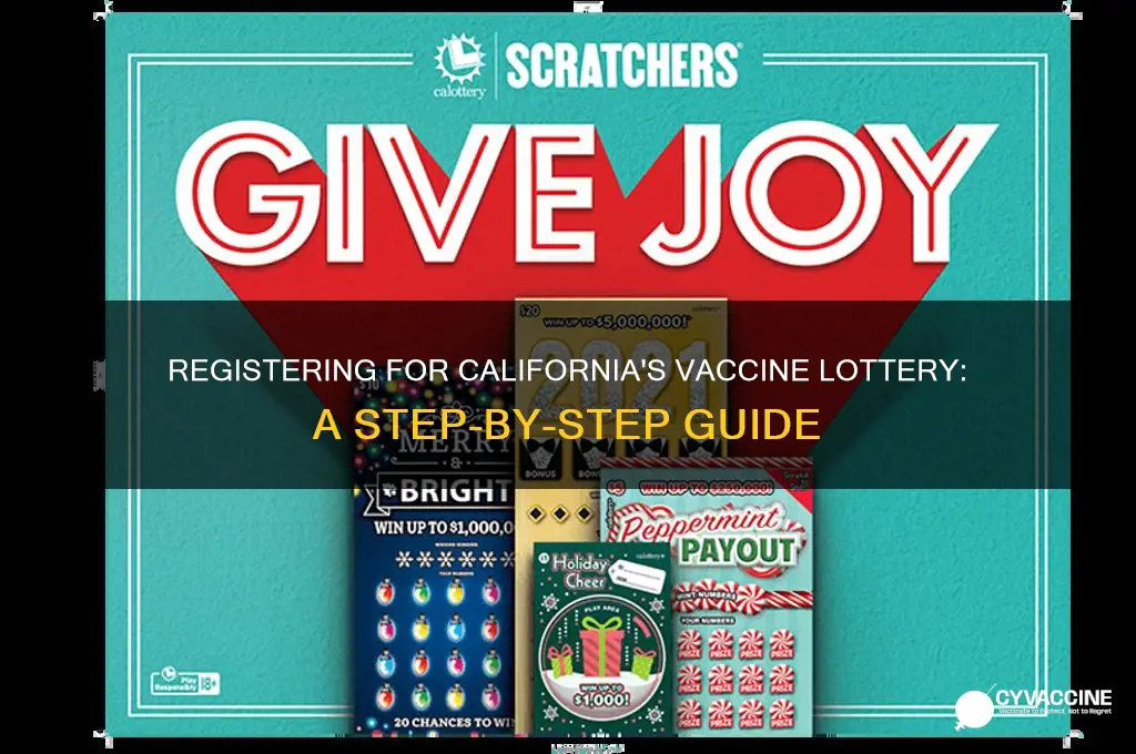 how to register for the california vaccine lottery