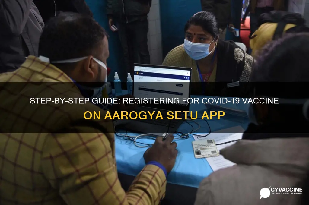 how to register for vaccine in aarogya setu app
