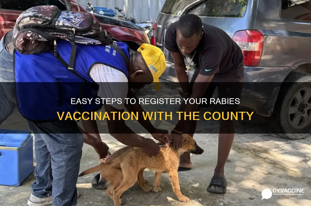 how to register rabies vaccination with the ounty