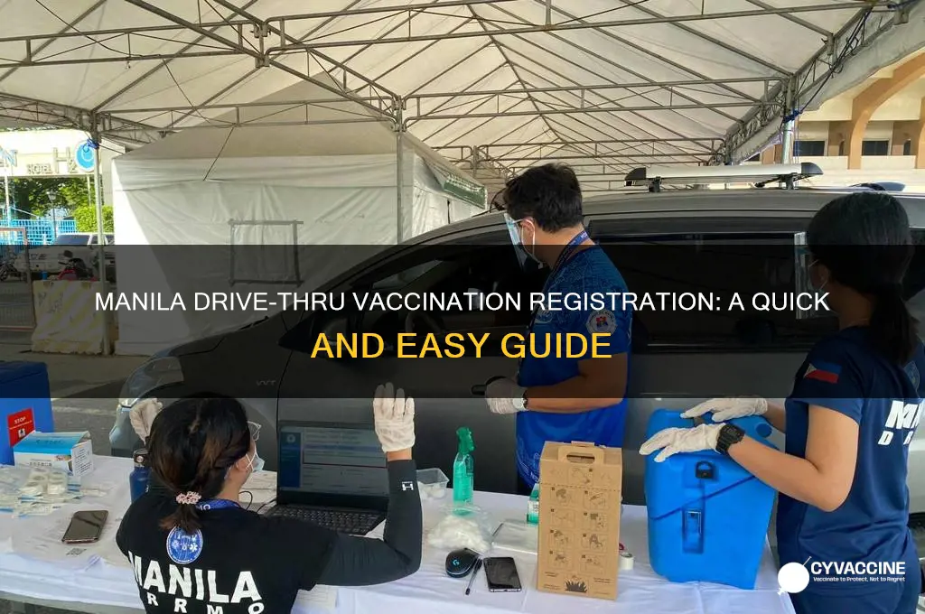 how to register to manila drive thru vaccination