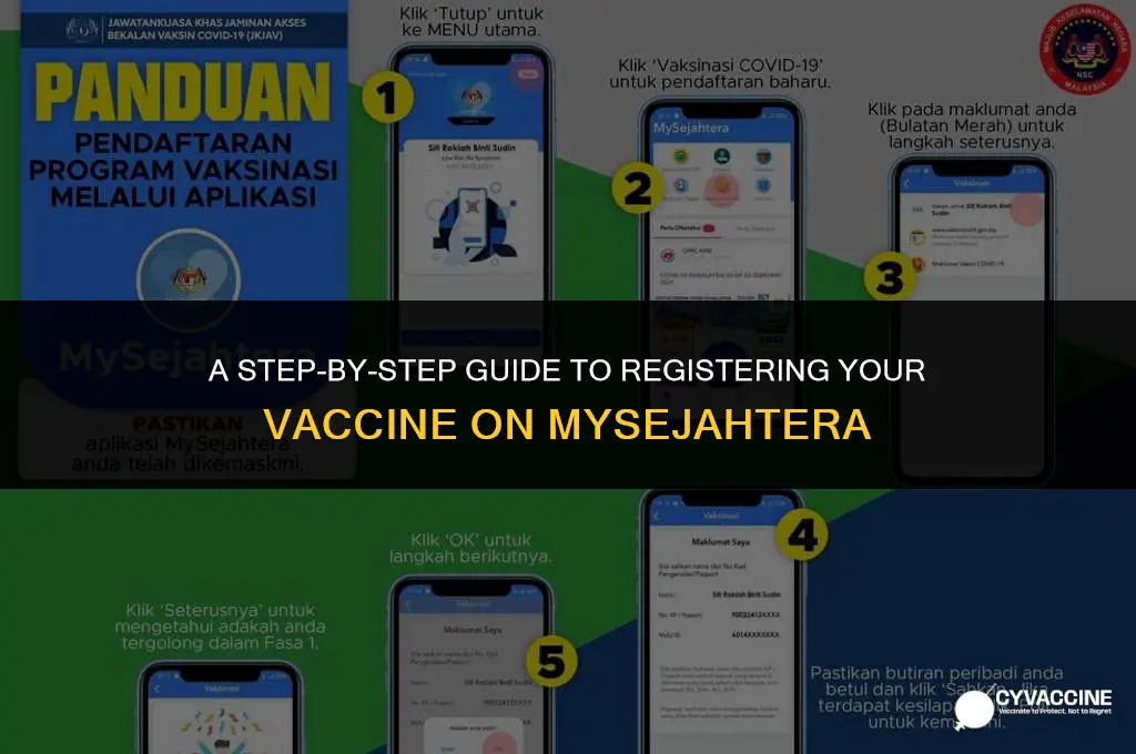 how to register vaccine in mysejahtera