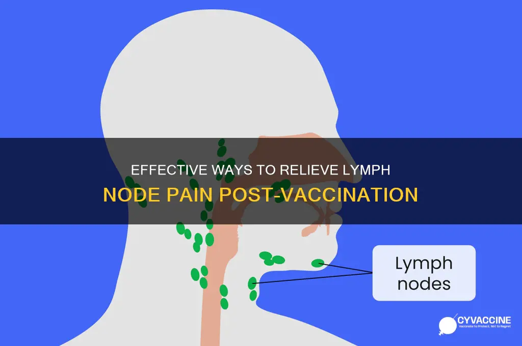 how to relieve lymph node pain after vaccine
