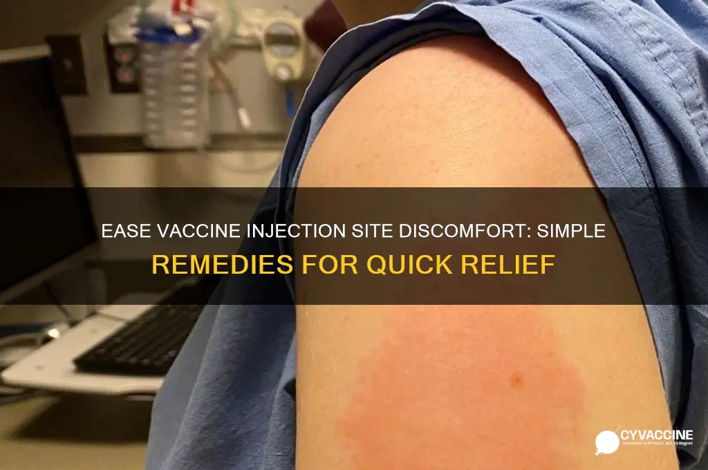 how to relieve pain at injection site after vaccine
