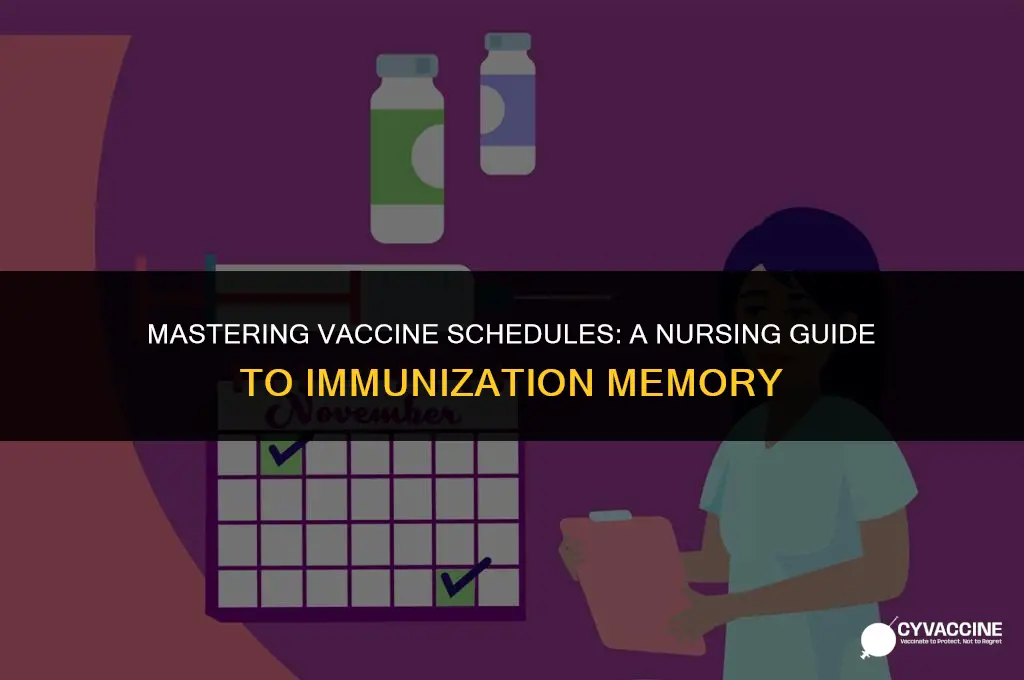 how to remember vaccine schedule nursing