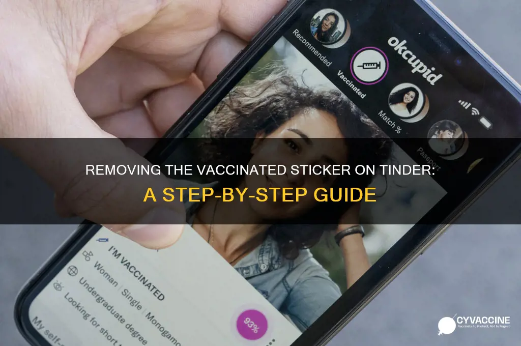 how to remove the vaccinated sticker on tinder