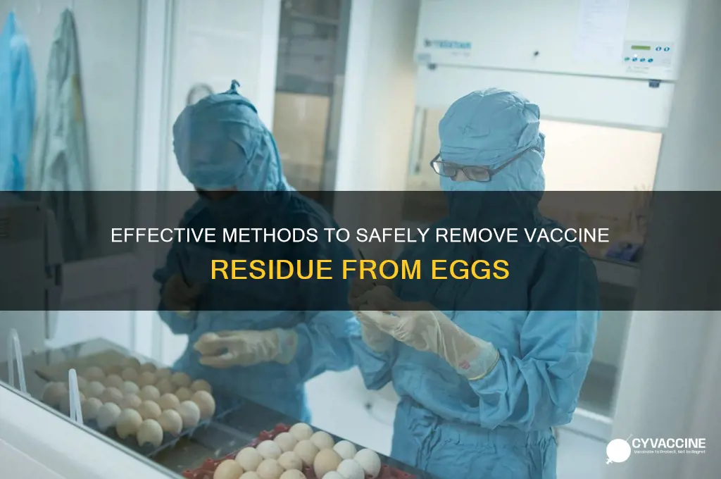 how to remove the vaccine from an egg