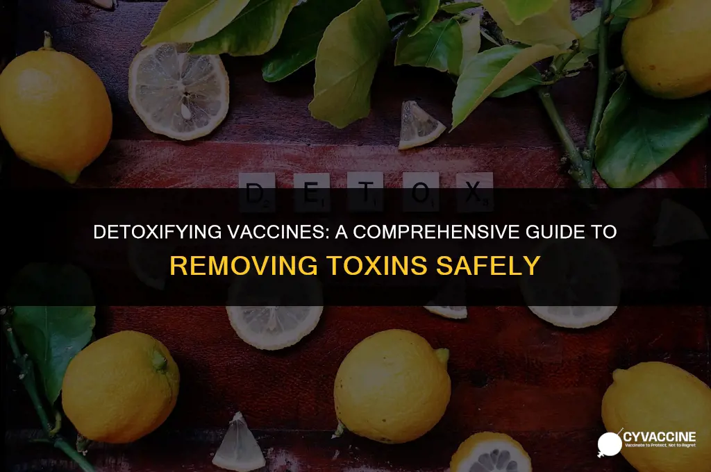 how to remove toxins from vaccines