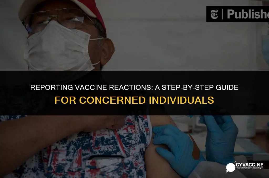 how to report a vaccine reaction