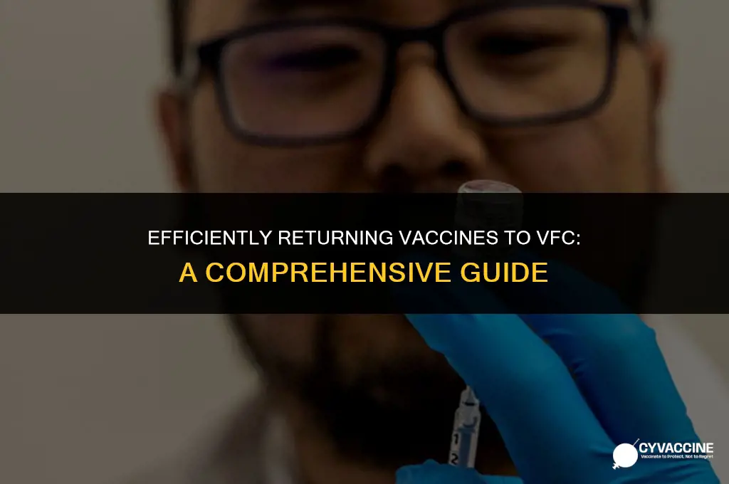 how to return vaccines to vfc