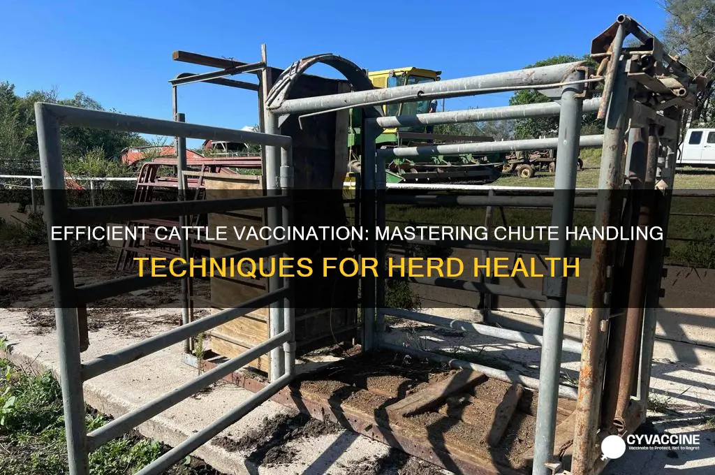 how to run cattle through a chute to vaccine