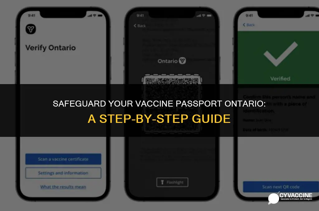 how to save vaccine passport ontario