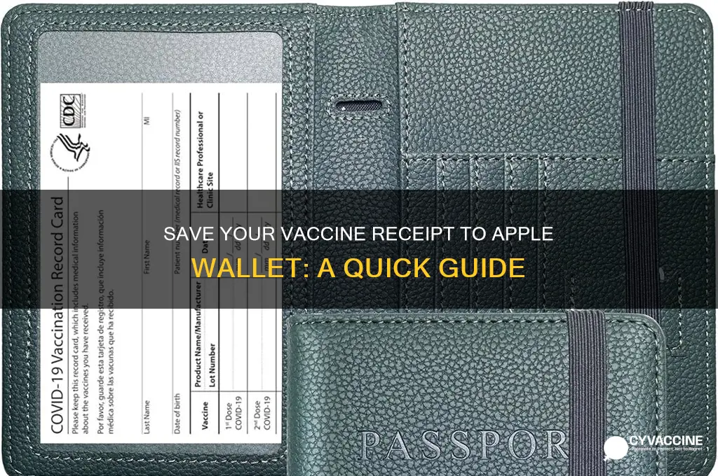 how to save vaccine receipt to apple wallet