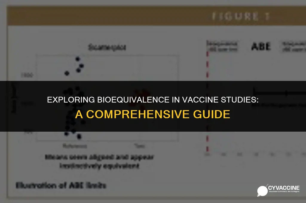 how to say bioequivalence vaccine study