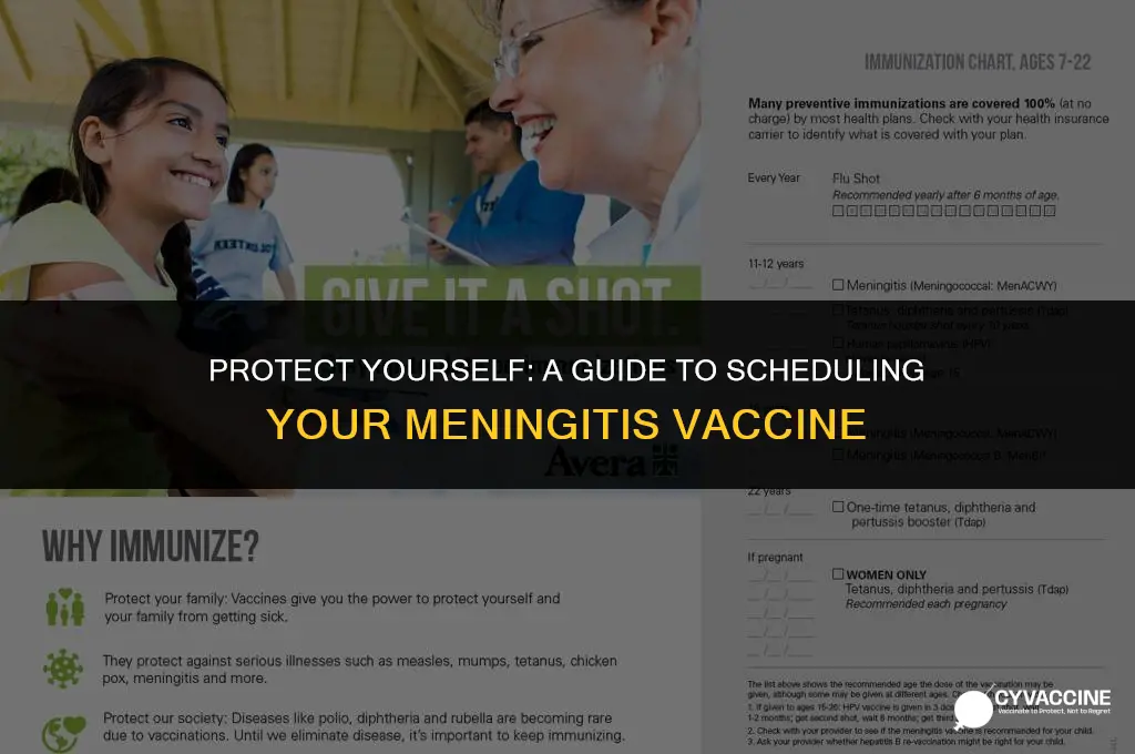 how to schedule a meningitis vaccine