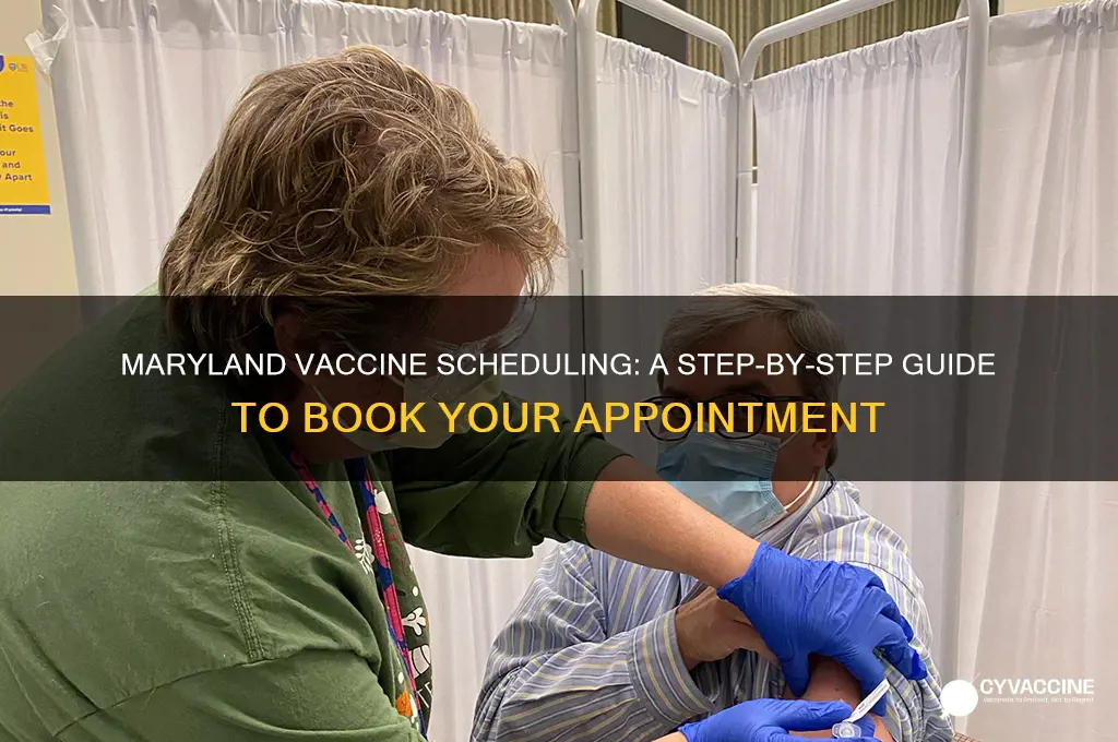 how to schedule a vaccine appointment in maryland