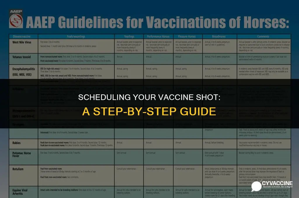 how to schedule a vaccine shot
