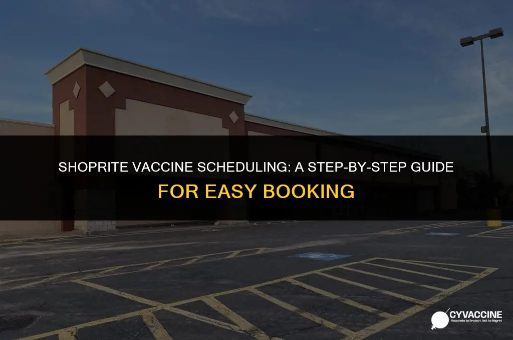 how to schedule vaccine at shoprite