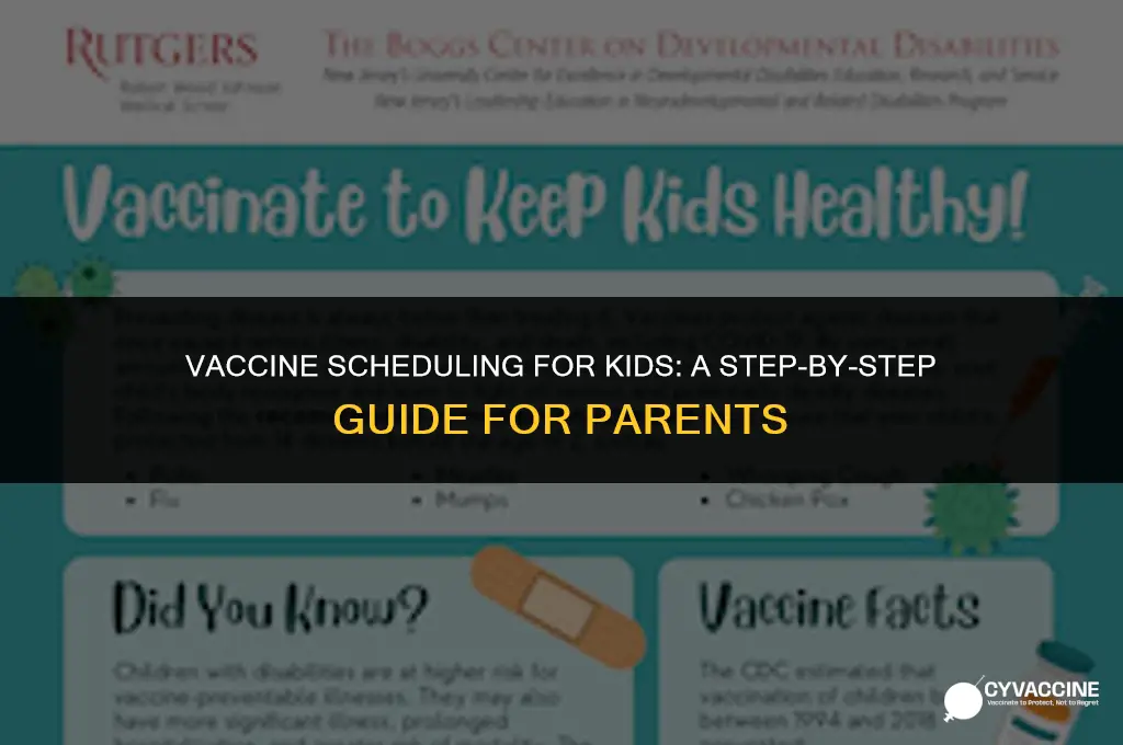 how to schedule vaccine for kids