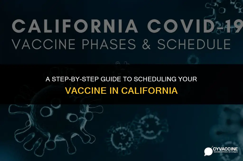 how to schedule vaccine in california