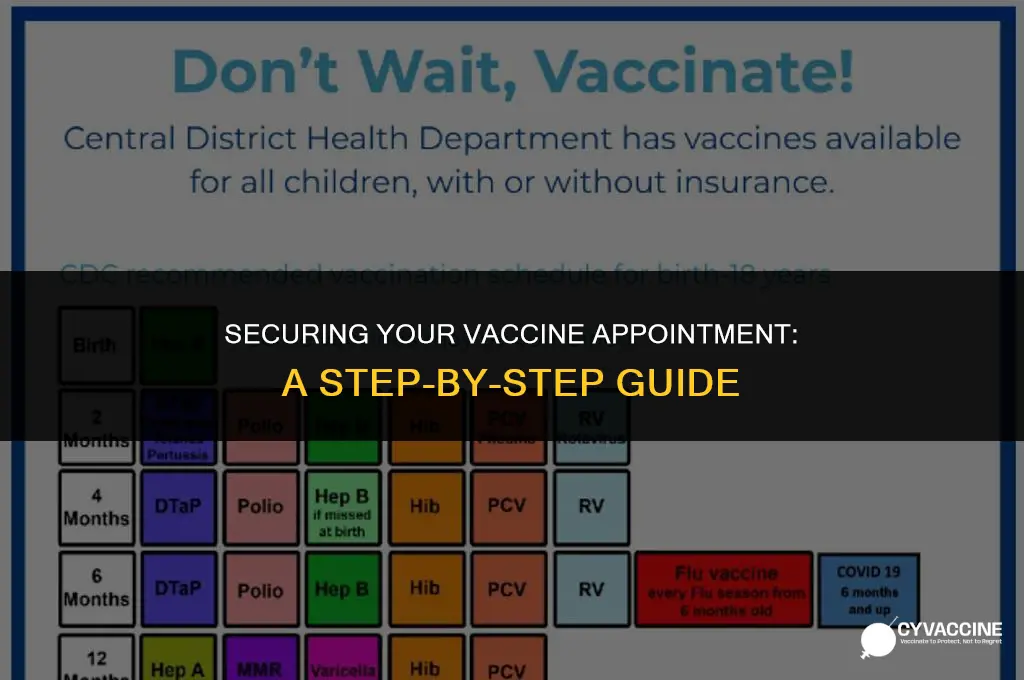 how to secure a vaccine appointment