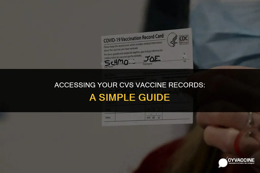 how to see cvs vaccine history