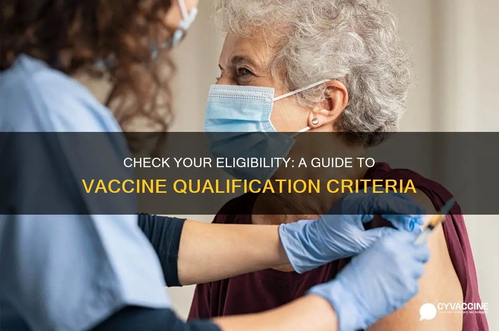 how to see if you qualify for vaccine