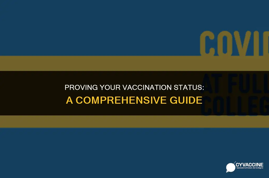 how to show if received vaccine