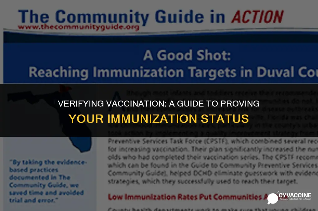 how to show proff of vaccination