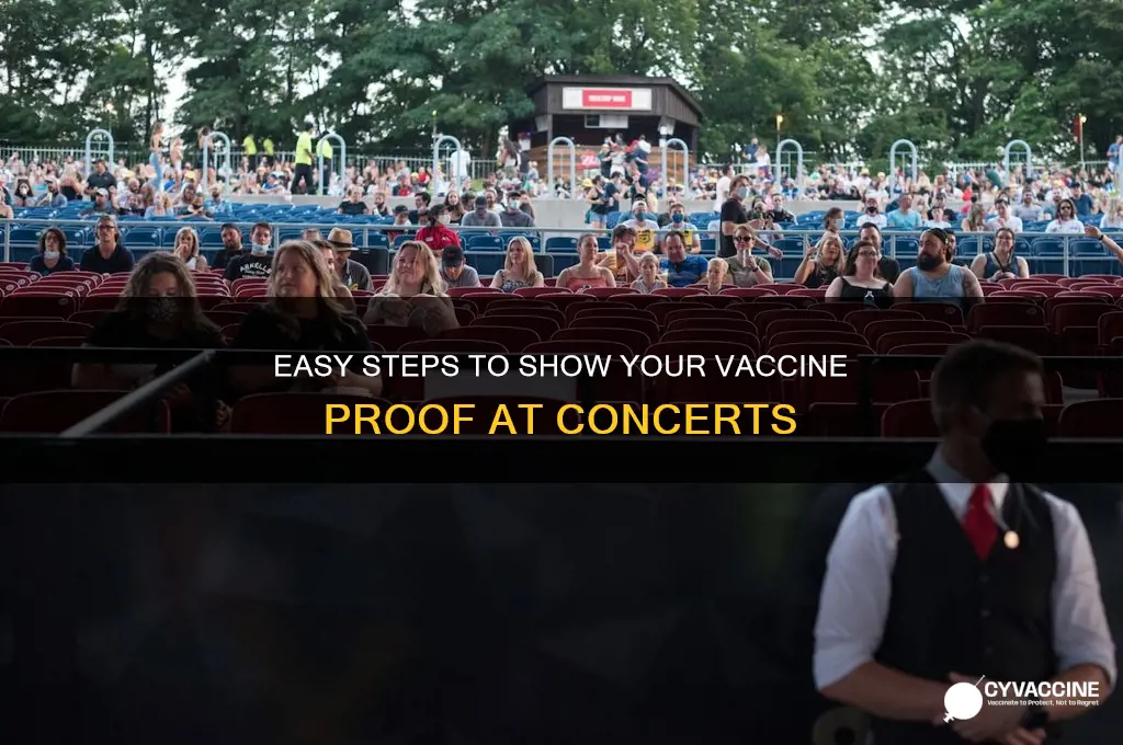 how to show proof of vaccination at concert