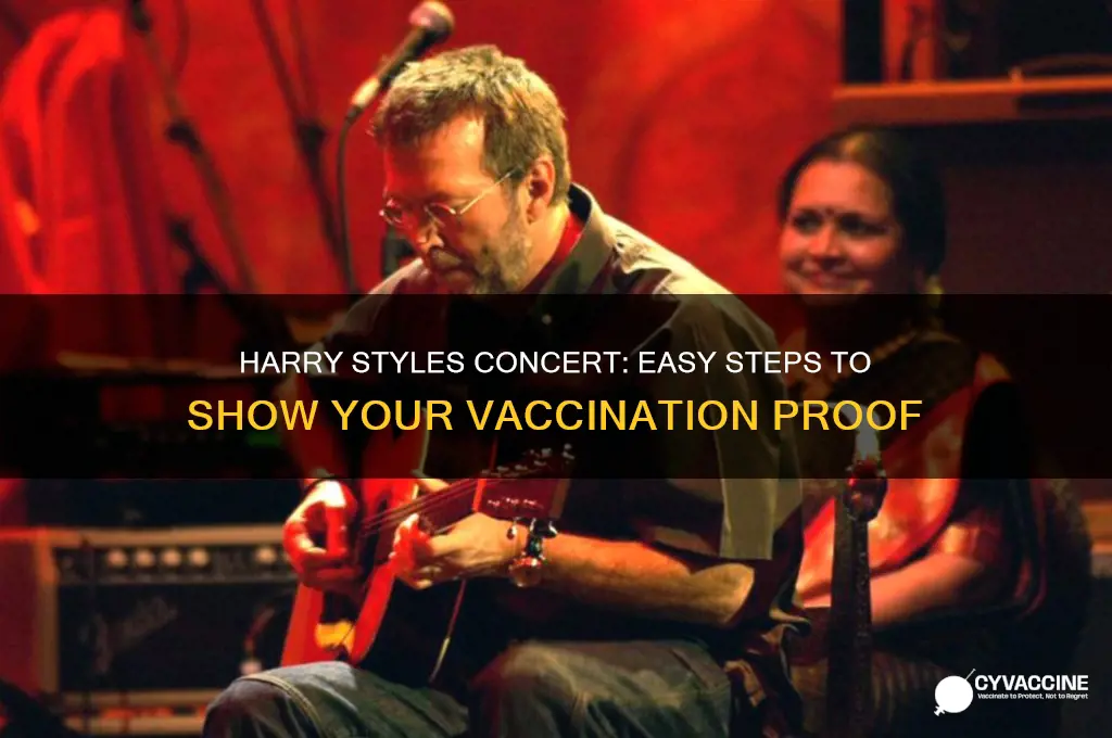 how to show proof of vaccination at harry styles concert