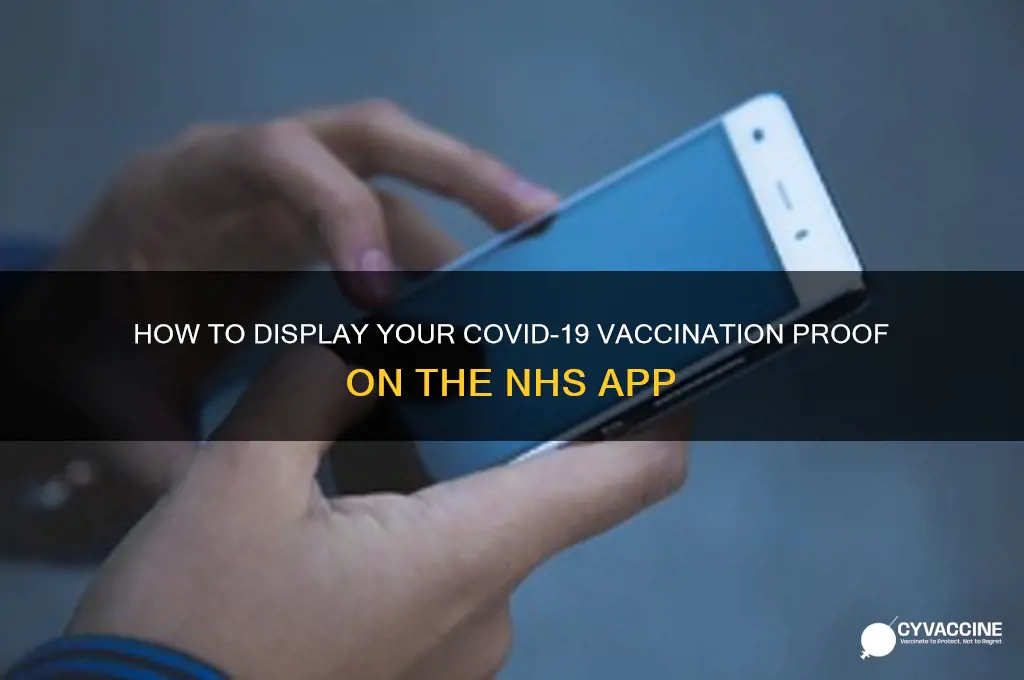 how to show proof of vaccination on nhs app