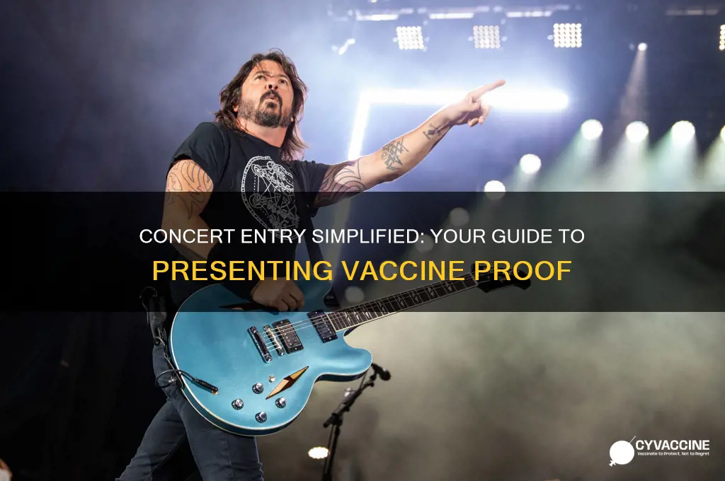 how to show proof of vaccine for concert
