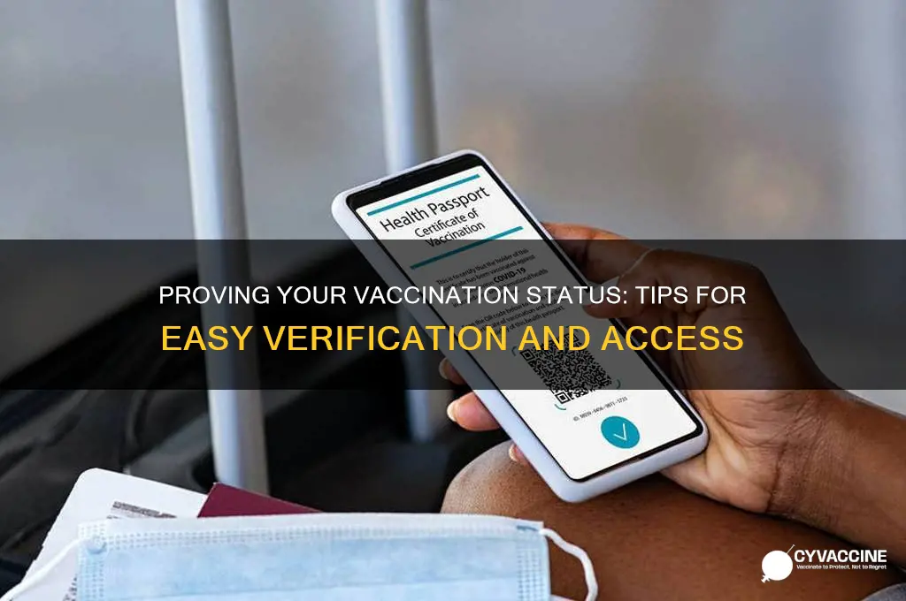 how to show that you have been vaccinated