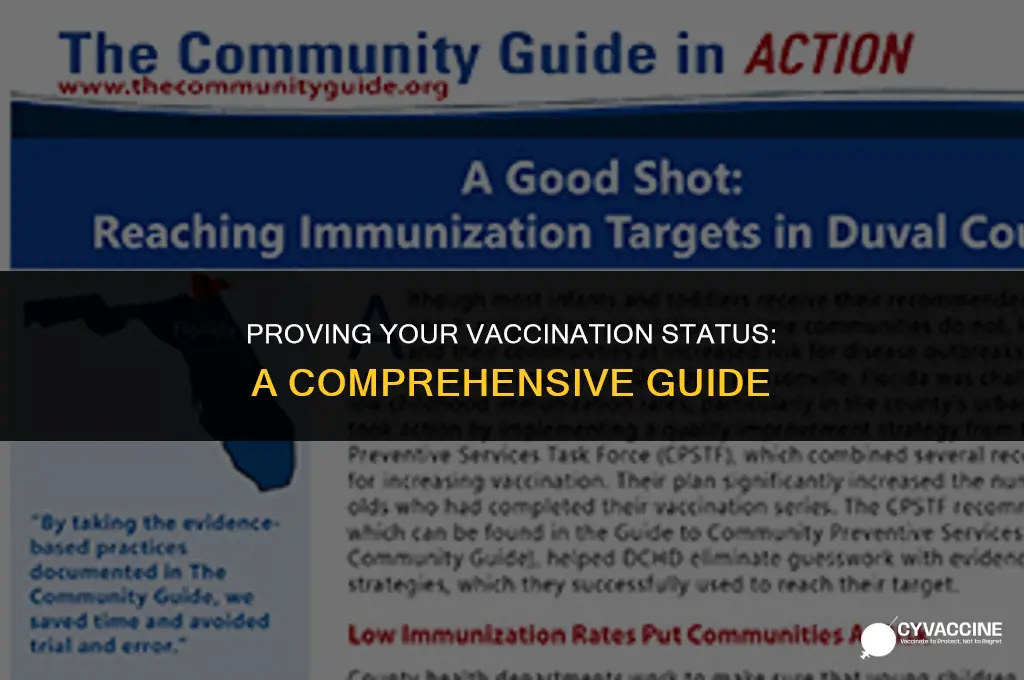 how to show you are vaccinated