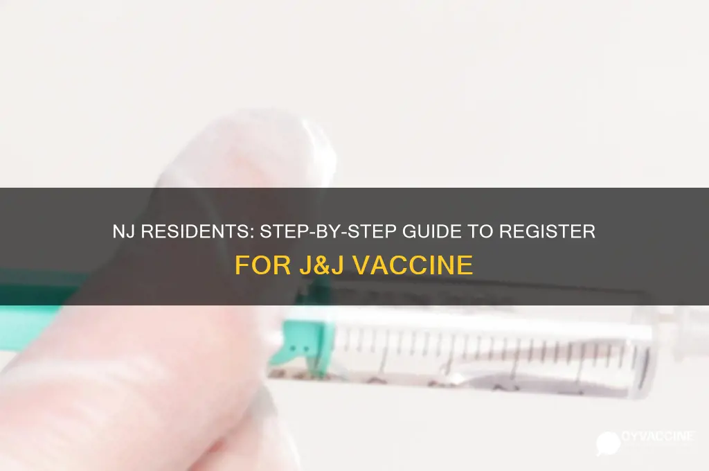how to sign up for j&j vaccine in nj
